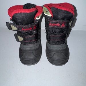 Kamik Toddler Black and Red Winter Boots Size Toddler 6